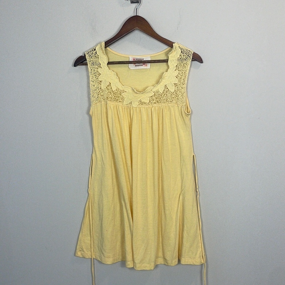 Debbie Miller yellow mini dress women size small